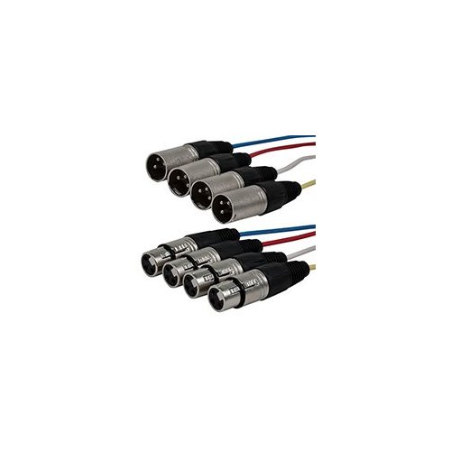 XLR - XLR 4-fach Multicore, 3-pol., 5m